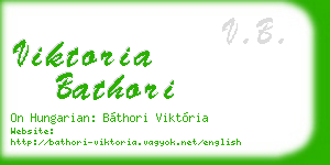 viktoria bathori business card