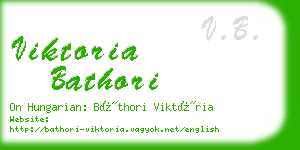 viktoria bathori business card